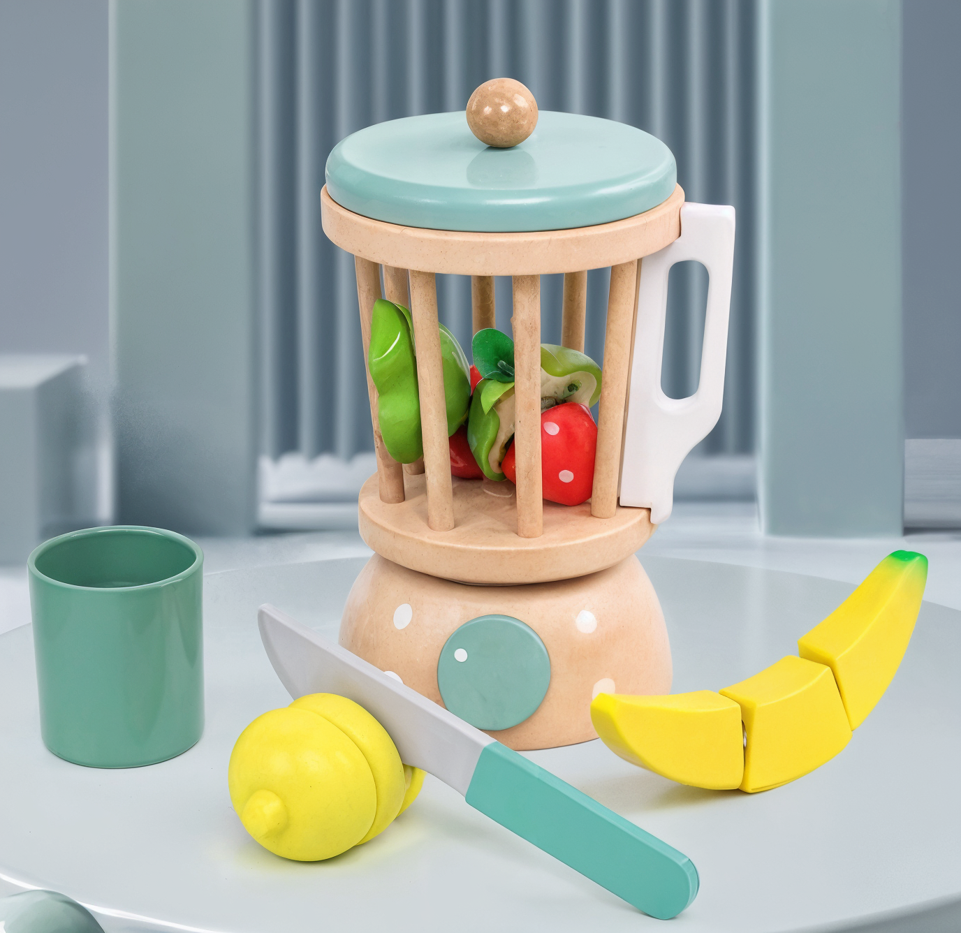 Kids Wooden Tea Party Playset