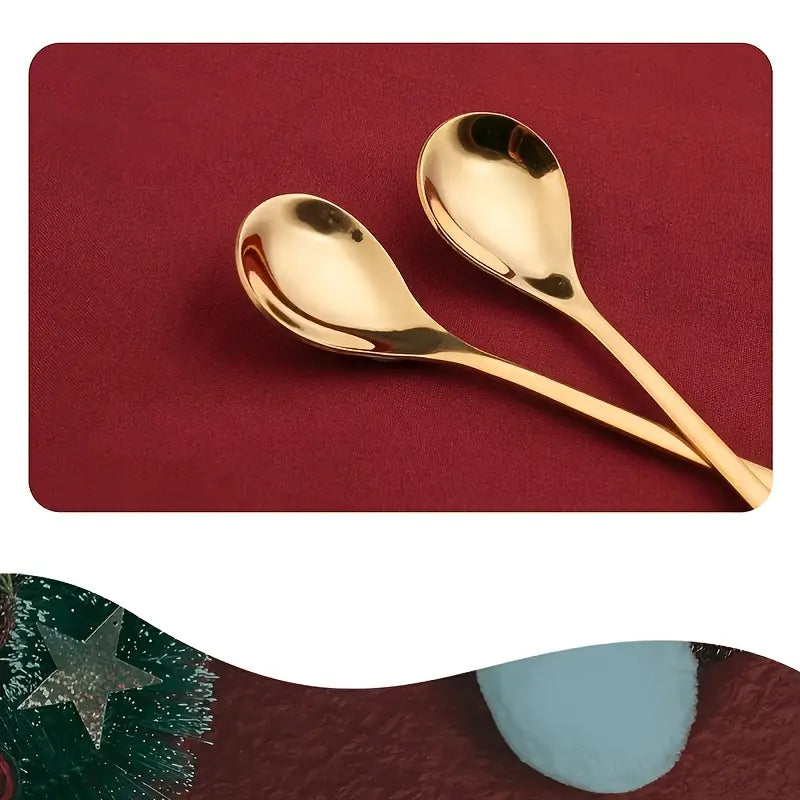 4pcs Christmas Cutlery Set - Forks & Spoons