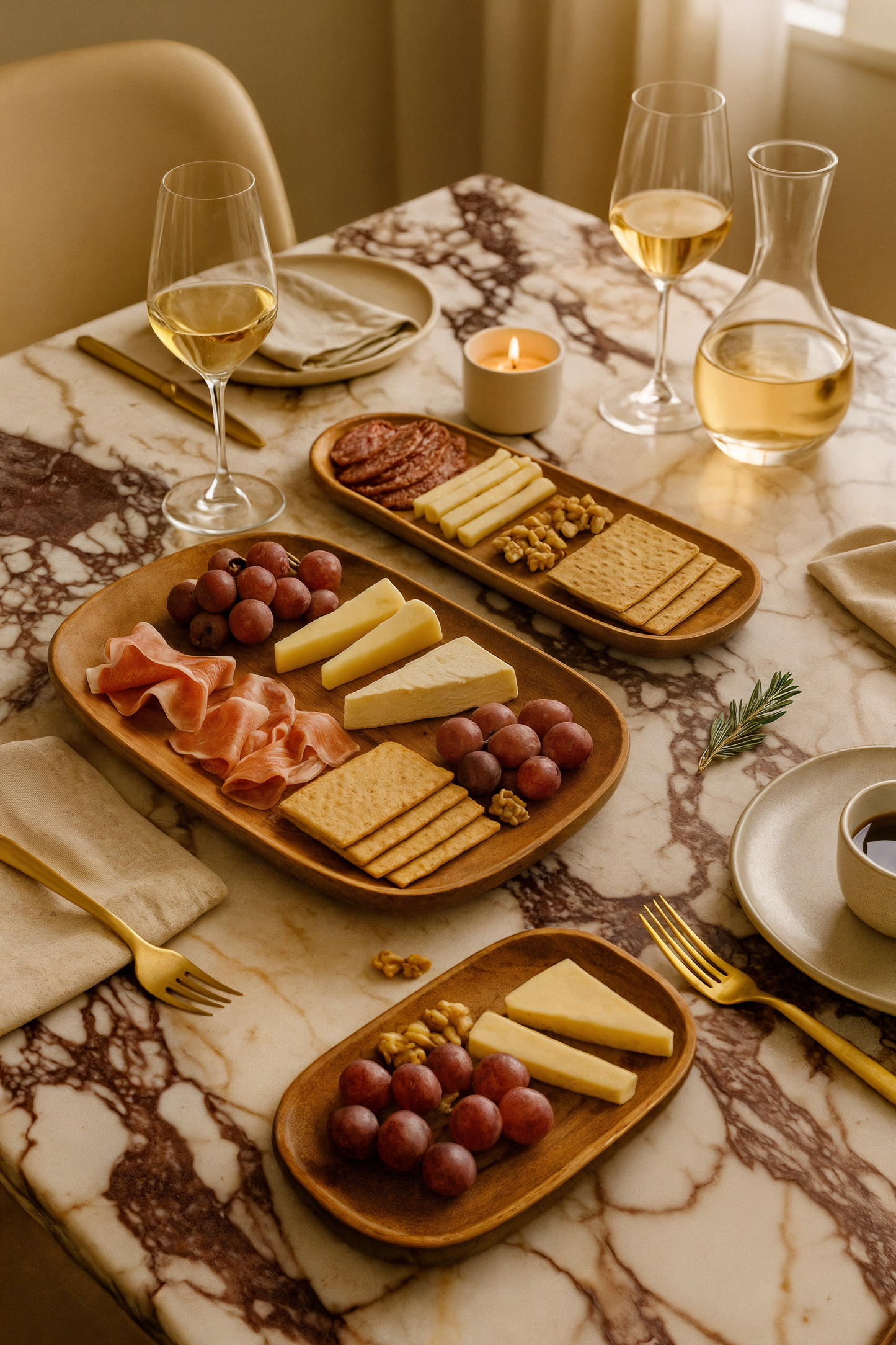 Irregular Solid Wood Plate for Nuts and Snacks