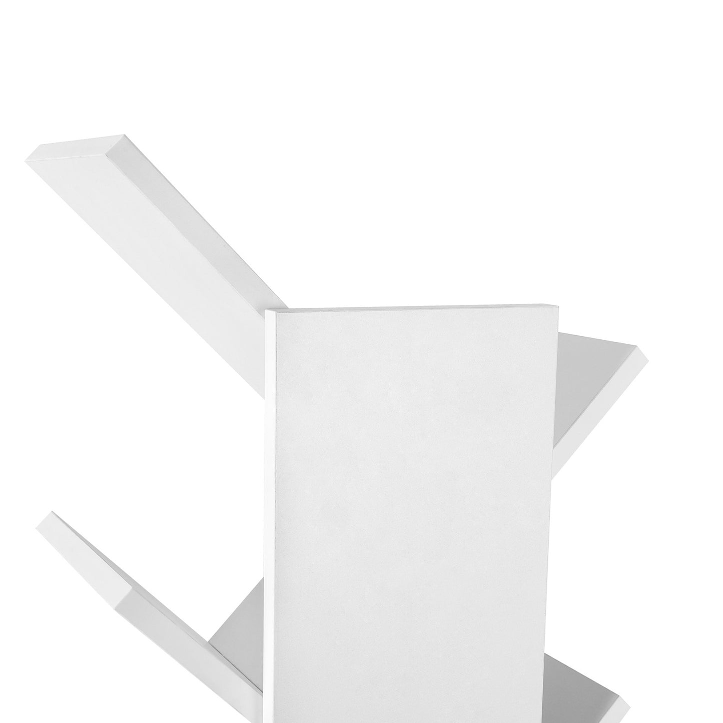 VASAGLE Tree Bookshelf, 8 Tier Floor Standing Bookcase with Wooden Shelves for Living Room, Home Office, White LBC11WTV1