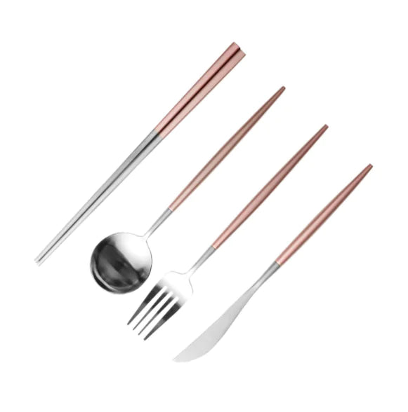 Pink Stainless Steel Cutlery Set