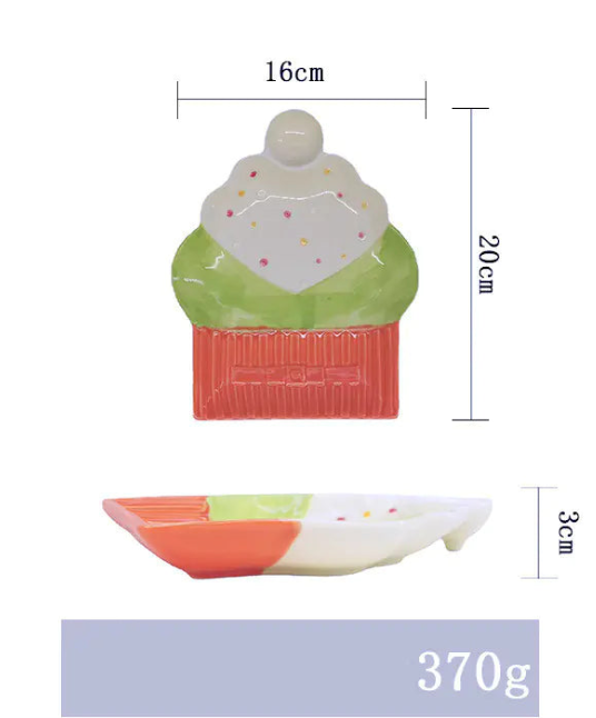 Creative Ceramic Breakfast Plate in Cake Shape
