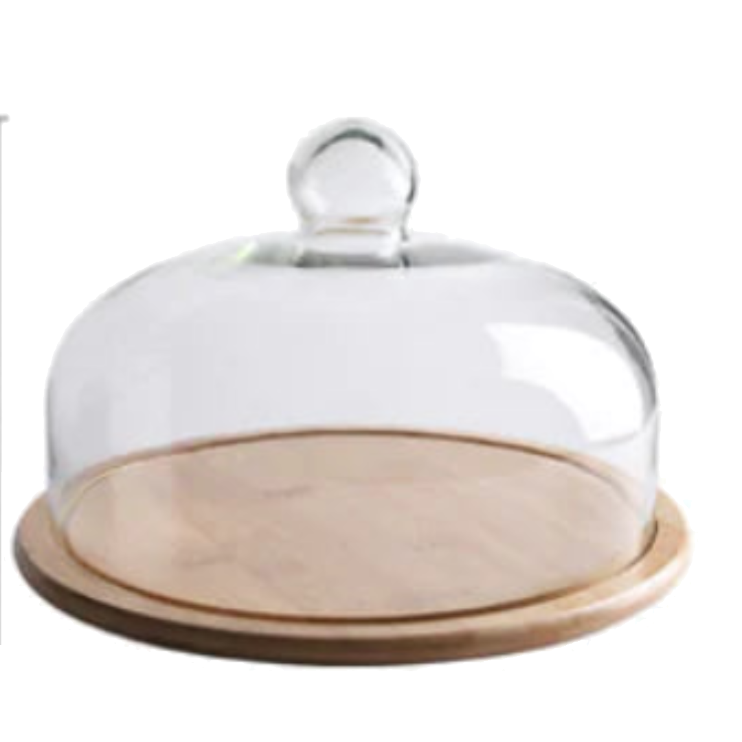 Transparent Glass Cover Fruit Tasting Plate Set