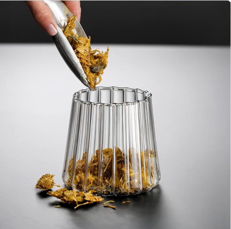 Dustproof Glass Storage Jar with Bamboo Lid