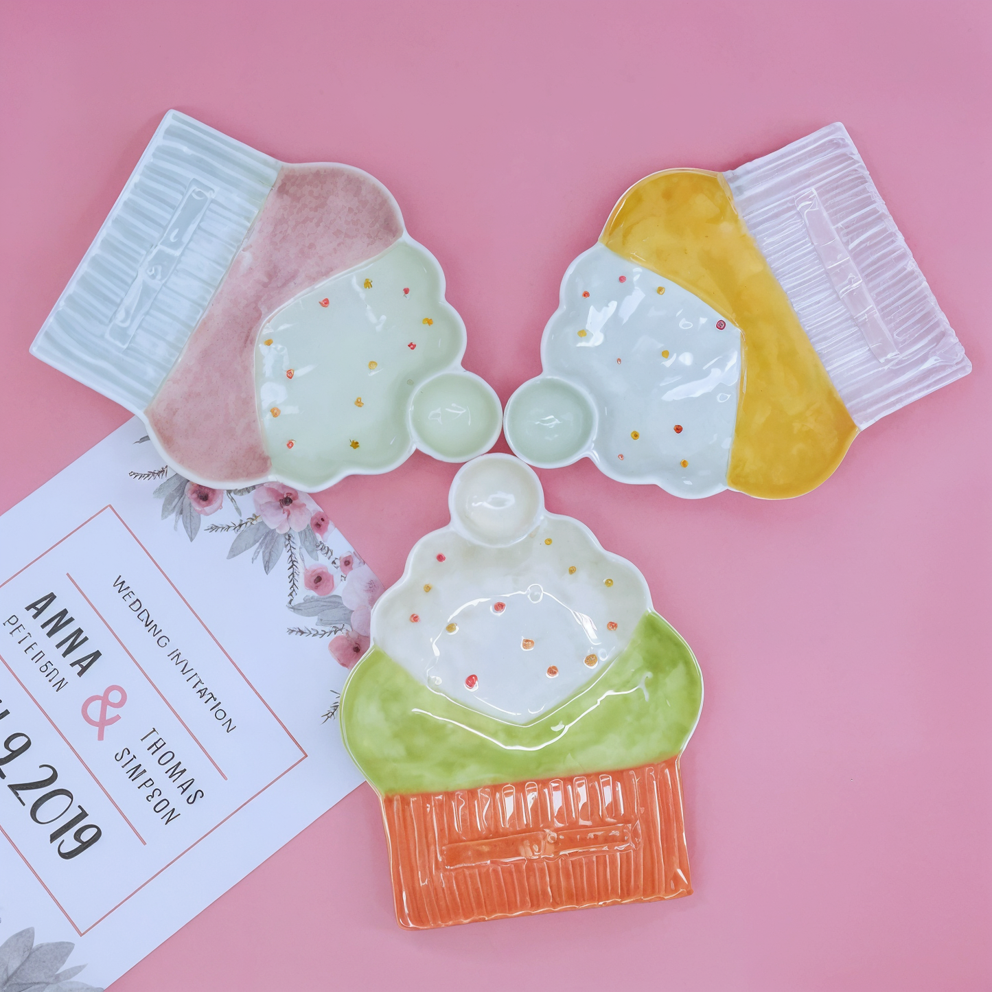 Creative Ceramic Breakfast Plate in Cake Shape