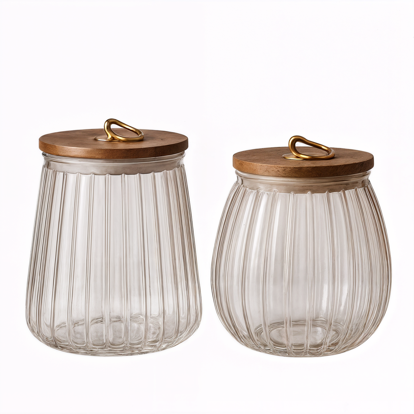 Dustproof Glass Storage Jar with Bamboo Lid