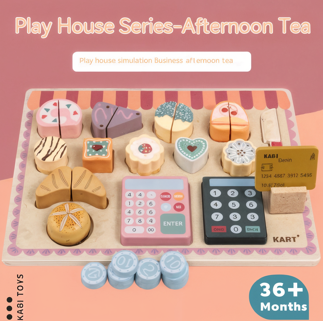 Kids Wooden Tea Party Playset