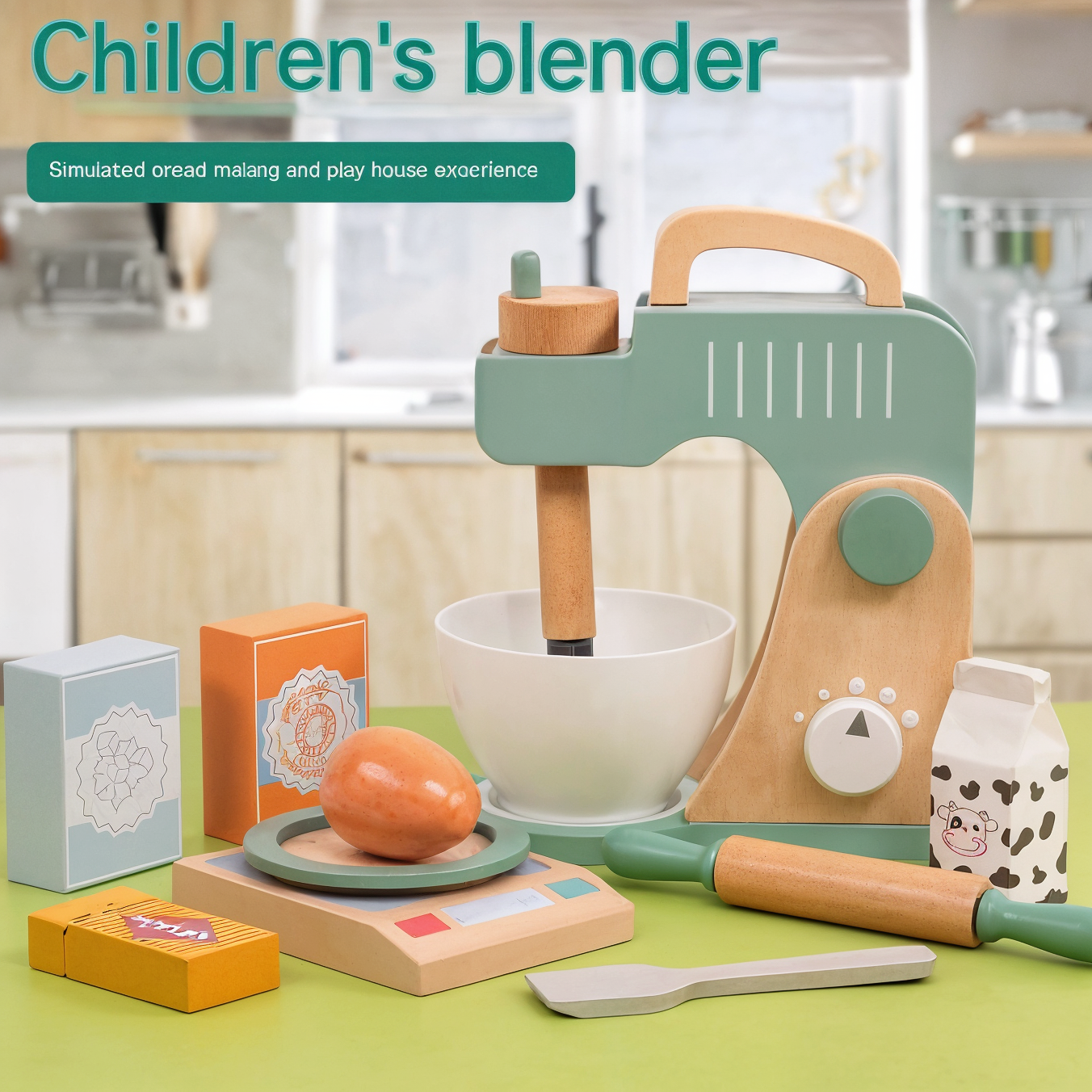 Kids Wooden Tea Party Playset