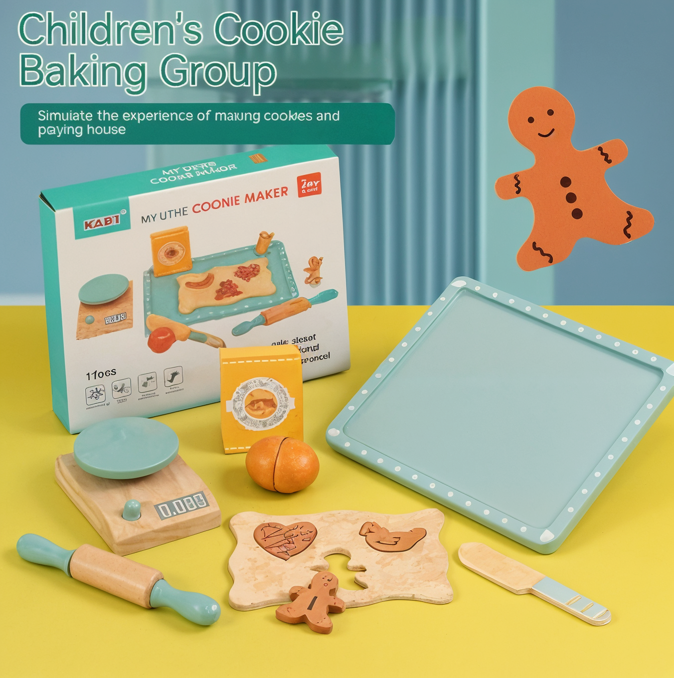 Kids Wooden Tea Party Playset