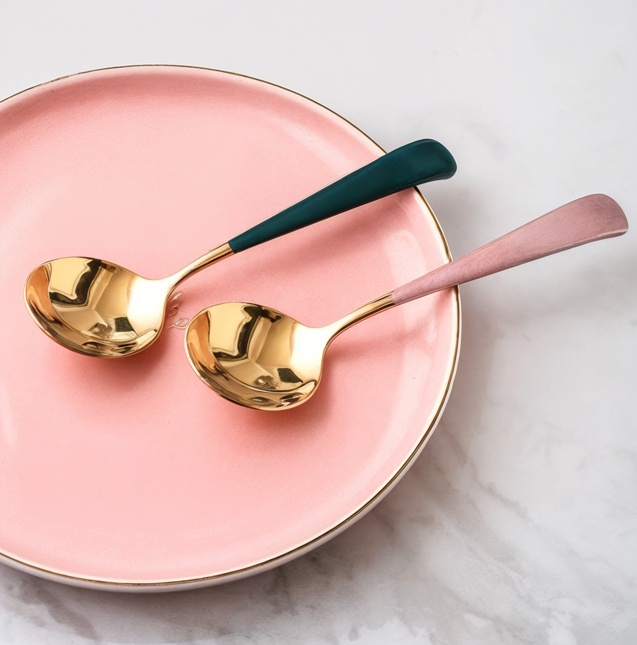 Stainless Steel Cutlery Set with Gold Laser Finish