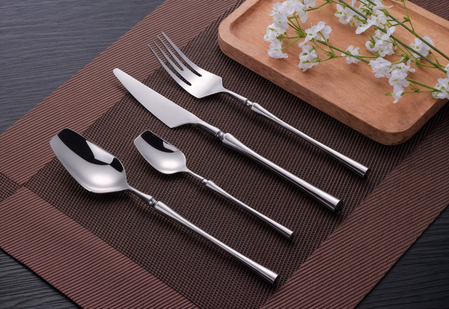 304 Titanium Kitchen Cutlery Set - Stainless Steel (4 pcs)