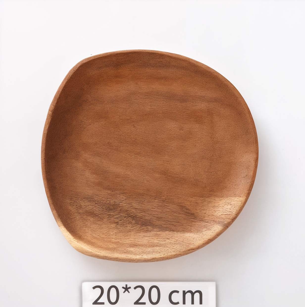 Irregular Solid Wood Plate for Nuts and Snacks