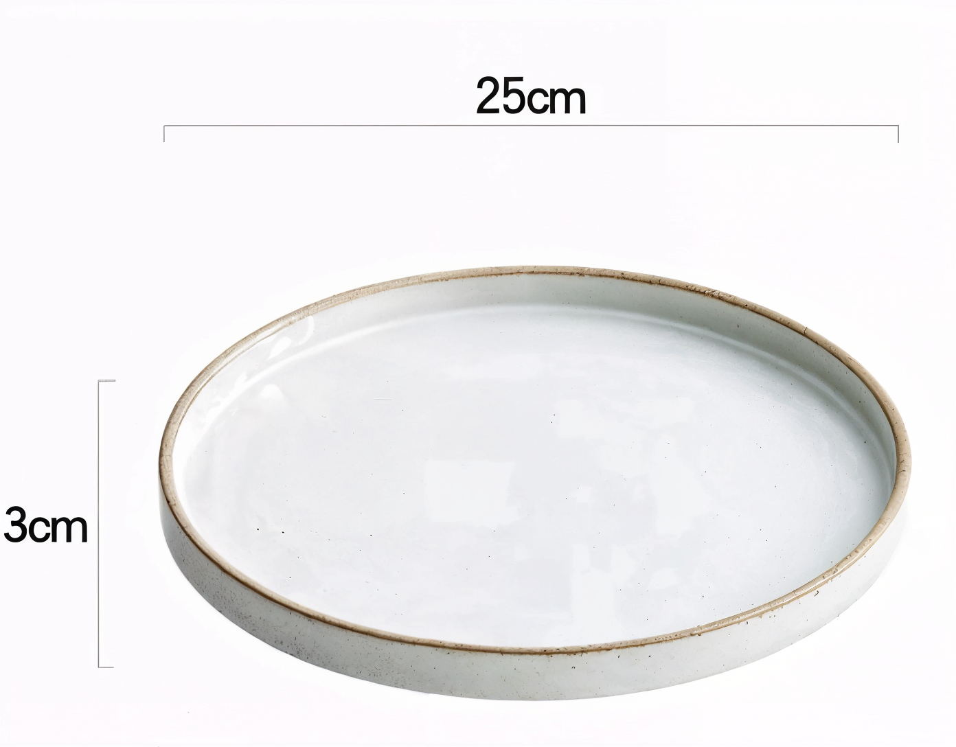 Creative Retro Stoneware Sesame Dinner Plate