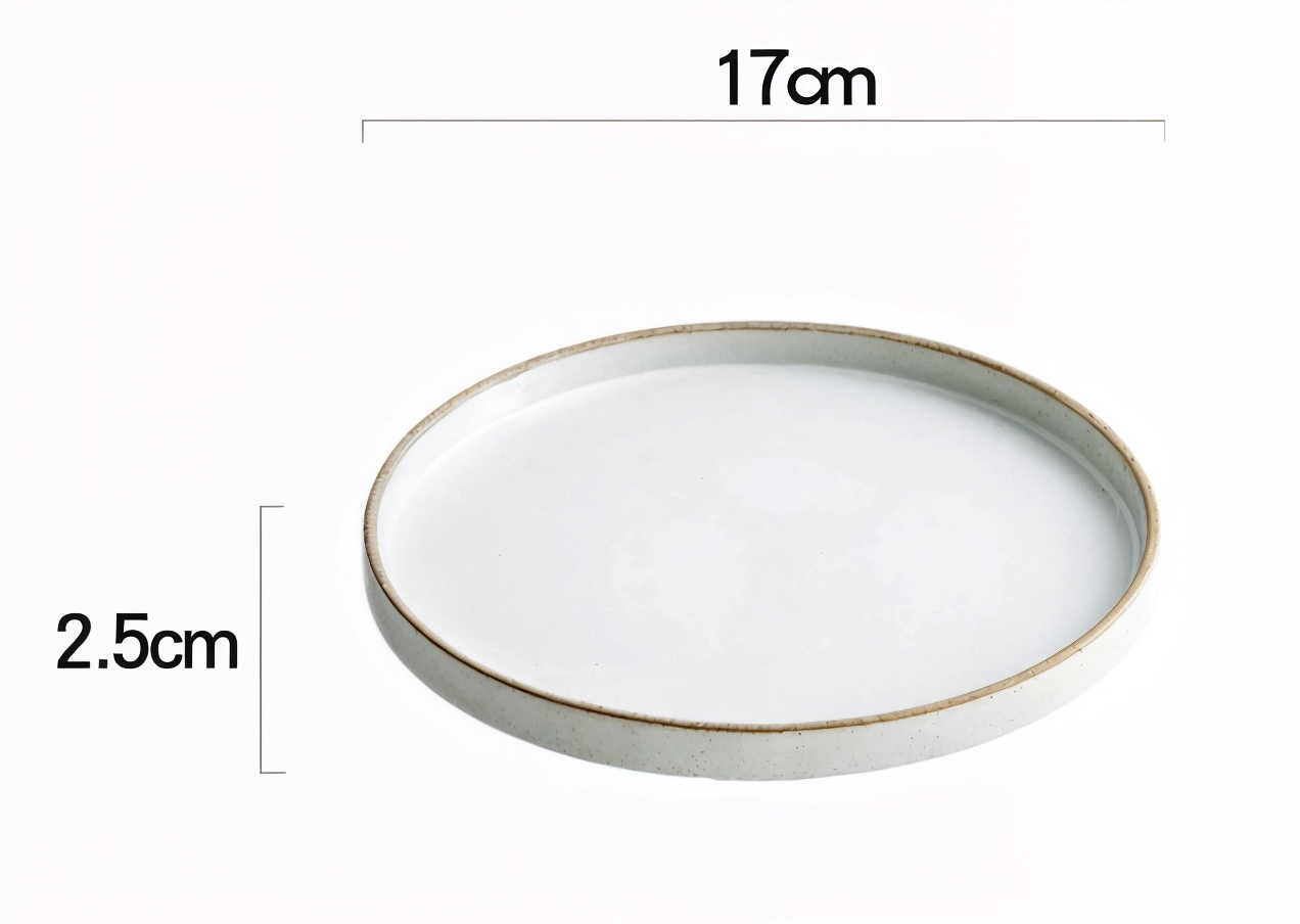 Creative Retro Stoneware Sesame Dinner Plate