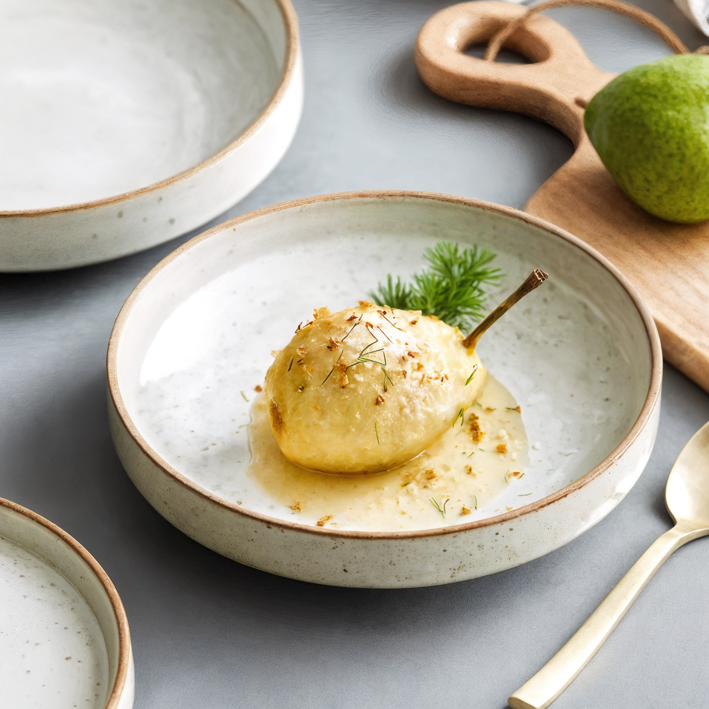 Creative Retro Stoneware Sesame Dinner Plate