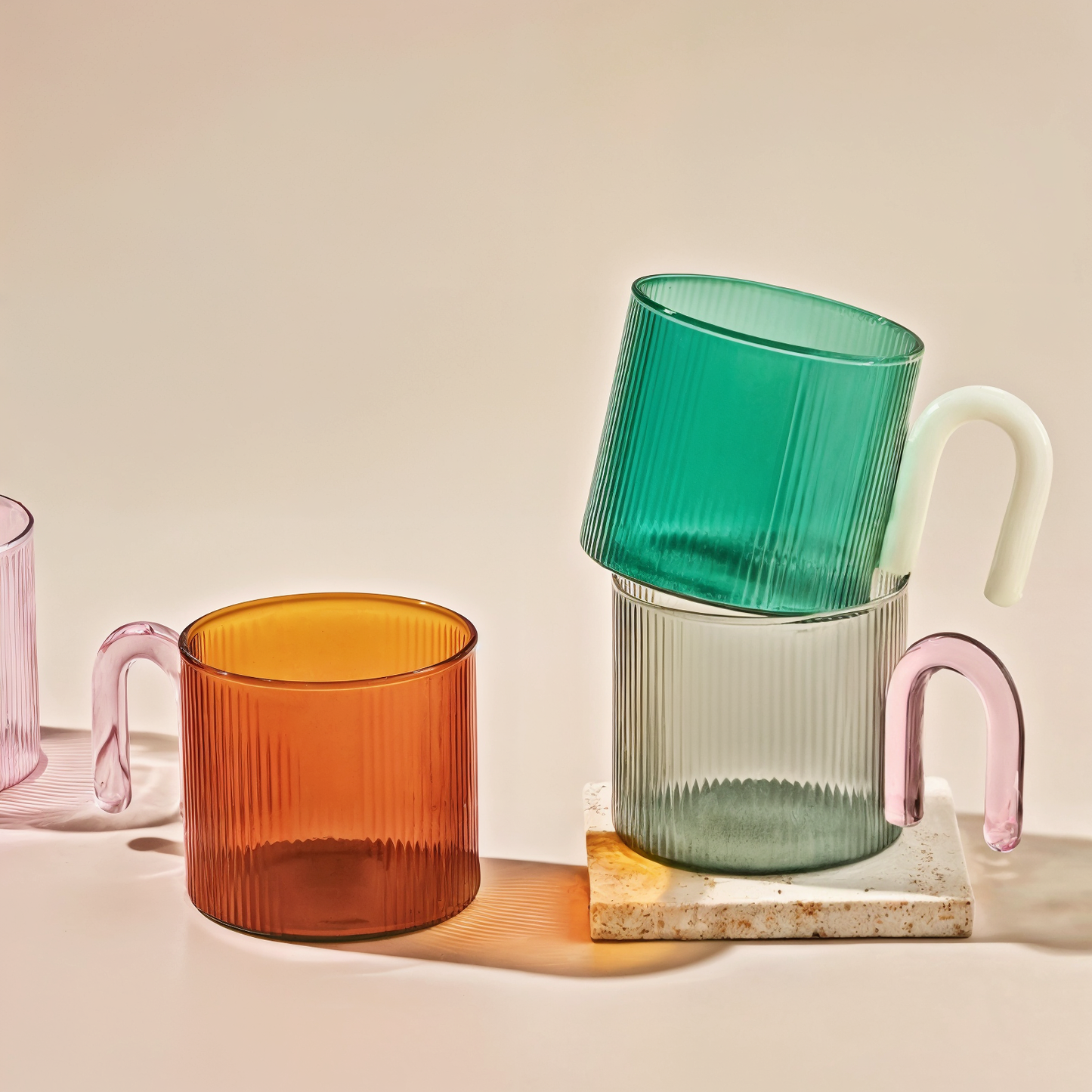 Vertical Pattern Colored Glass
