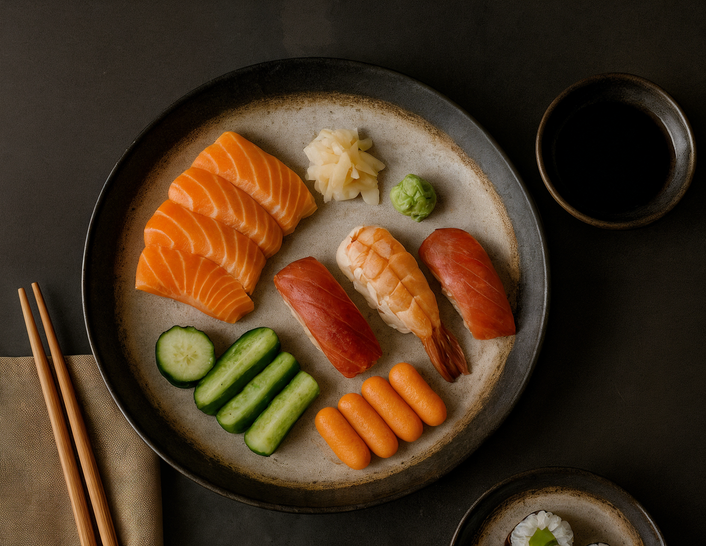 10-Inch Round Ceramic Dish Plate for Japanese Cuisine