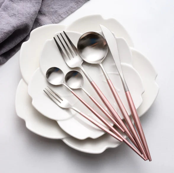 Pink Stainless Steel Cutlery Set