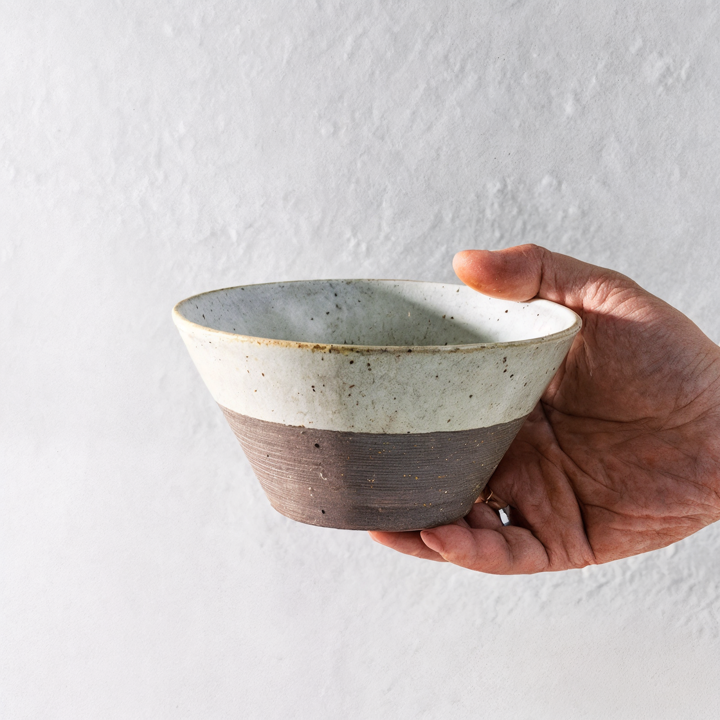 Japanese Stoneware Ramen Salad Bowl with Cutlery
