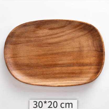 Irregular Solid Wood Plate for Nuts and Snacks