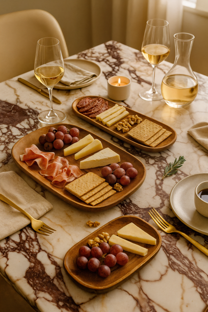 Irregular Solid Wood Plate for Nuts and Snacks