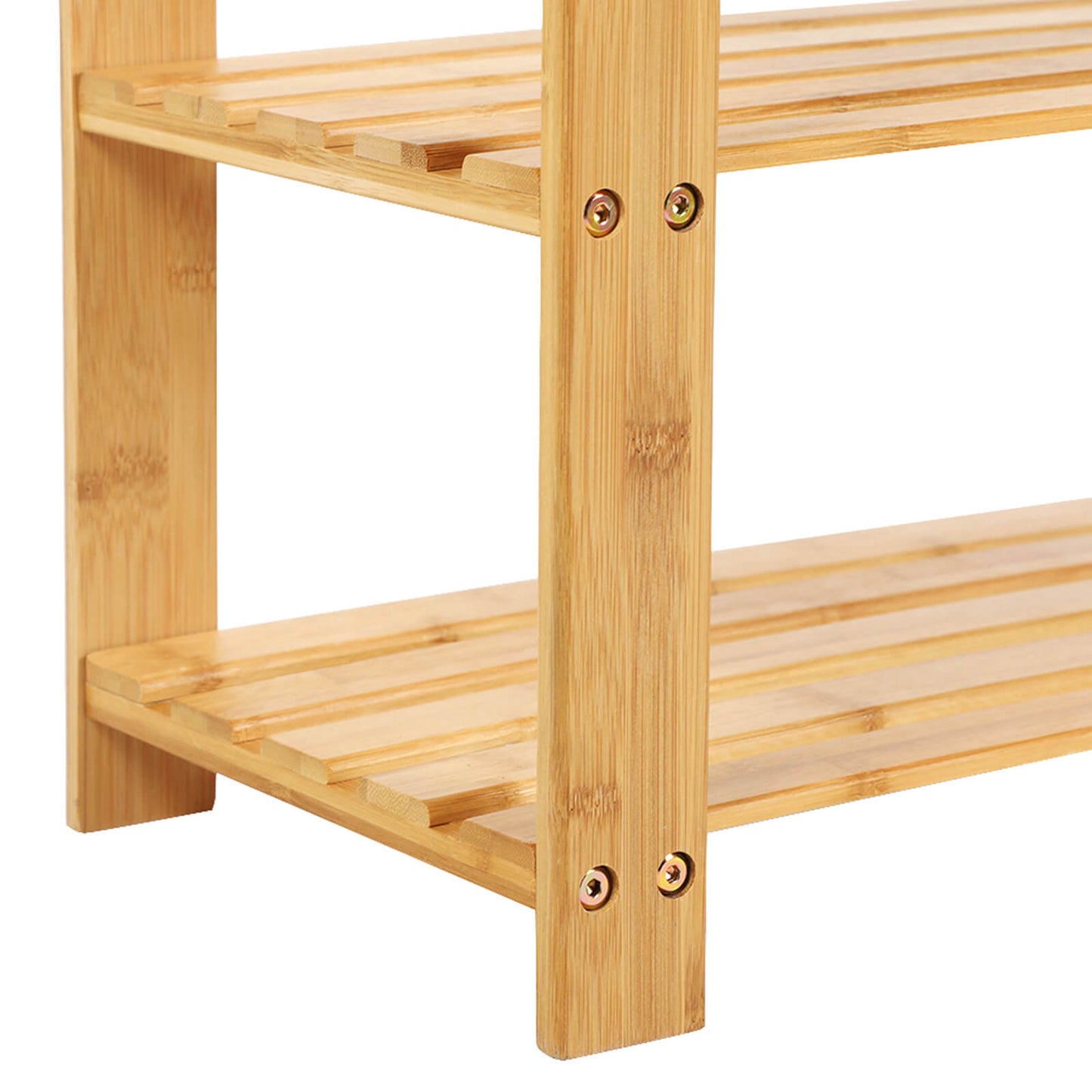 SONGMICS 3-Tier Bamboo Shoe Bench, Shoe Rack Storage Organizer, 70 x 28 x 45 cm, ideal for Hallway, Bathroom, Living Room and Corridor LBS04N