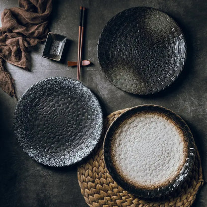 10-Inch Round Ceramic Dish Plate for Japanese Cuisine