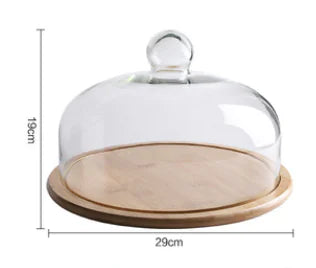 Transparent Glass Cover Fruit Tasting Plate Set