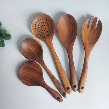 RiceCraft Duo – Non-Stick Pan & Wooden Spoon Set