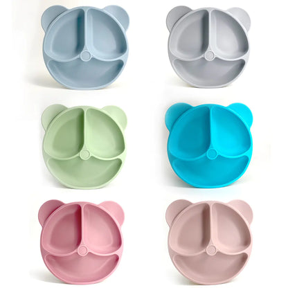 Child Bear Silicone Suction Plate for Tableware