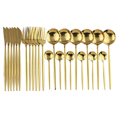 24-Piece Stainless Steel Cutlery Set