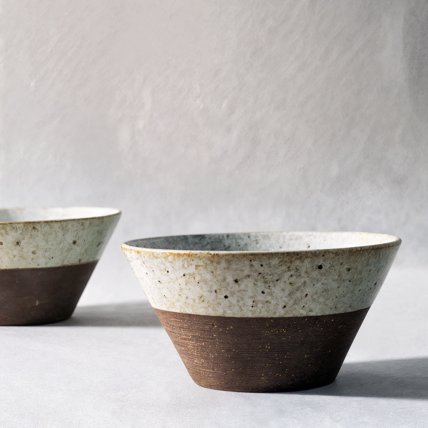 Japanese Stoneware Ramen Salad Bowl with Cutlery