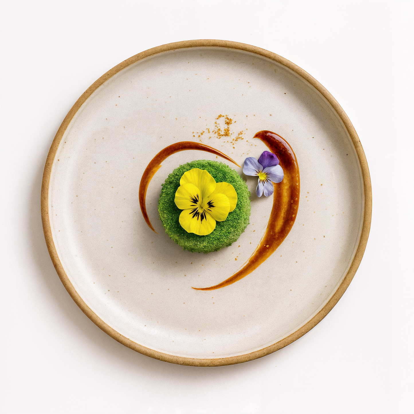 Creative Retro Stoneware Sesame Dinner Plate