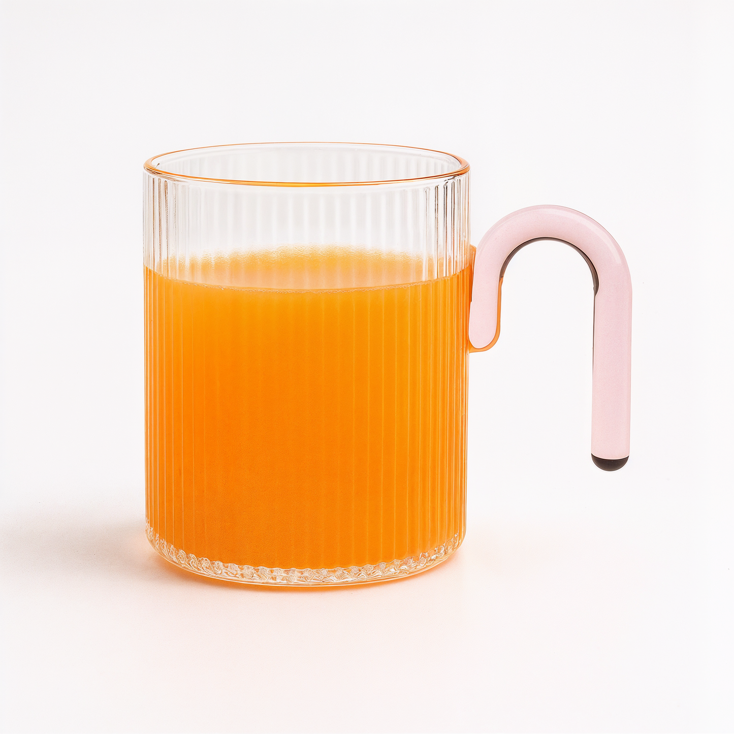 Vertical Pattern Colored Glass Cup