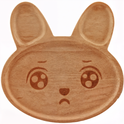 BunnyBite – Eco Wooden Baby Plate with Dividers
