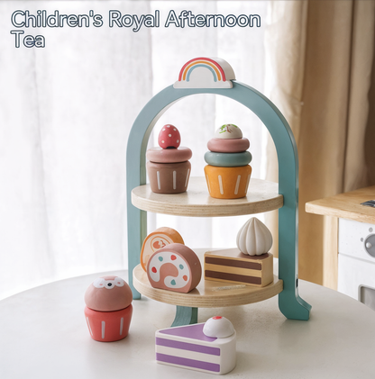 Kids Wooden Tea Party Playset