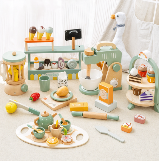 Kids Wooden Tea Party Playset