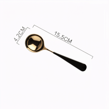 Stainless Steel Cutlery Set with Gold Laser Finish