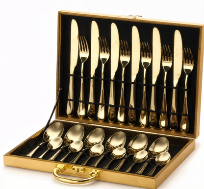 Golden Elegance Cutlery Set