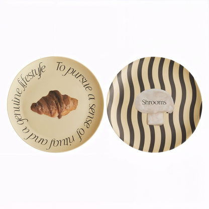 Modern Minimalist Bamboo Powder Plate Tableware
