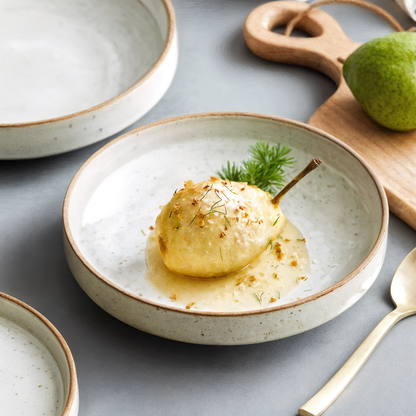 Creative Retro Stoneware Sesame Dinner Plate