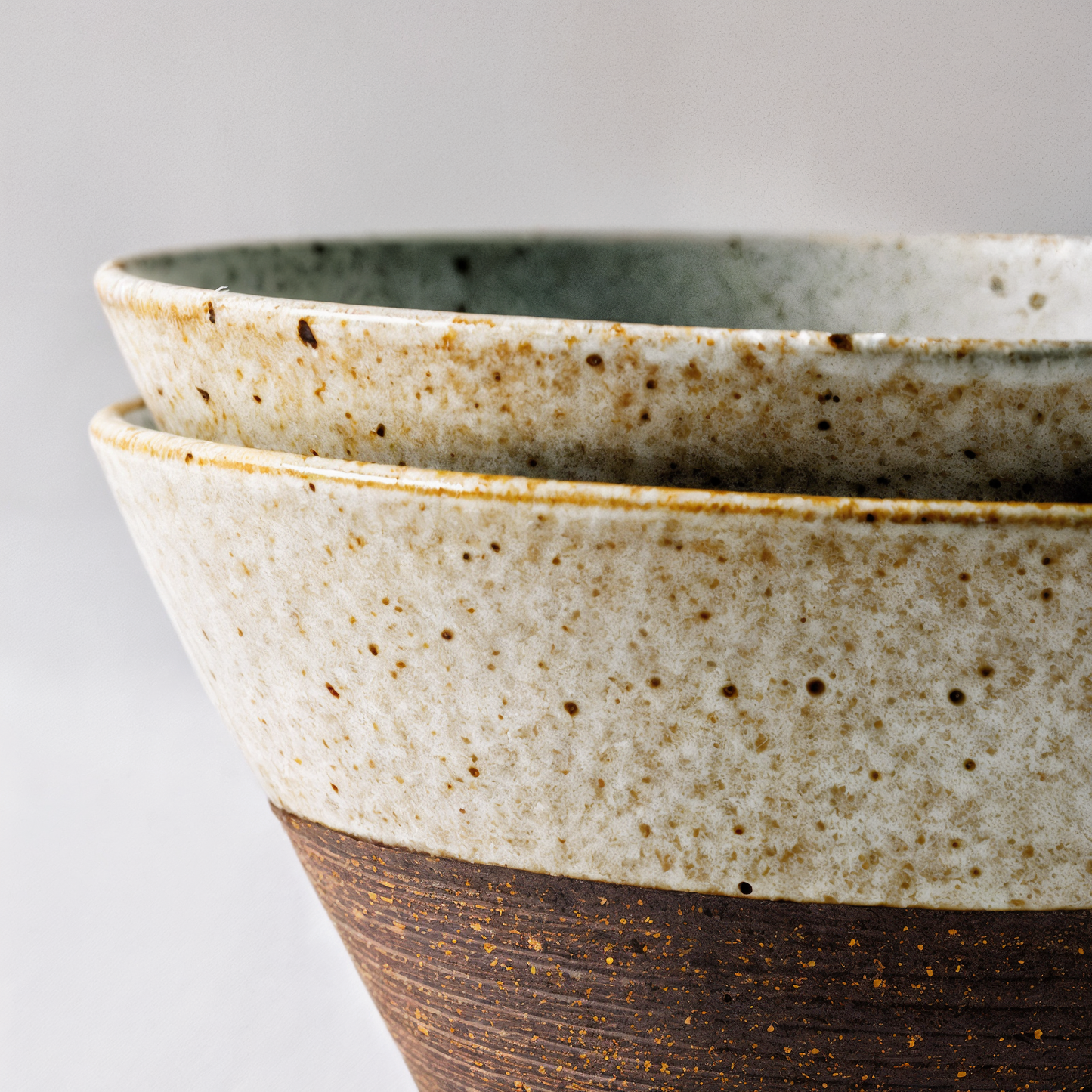 Japanese Stoneware Ramen Salad Bowl with Cutlery