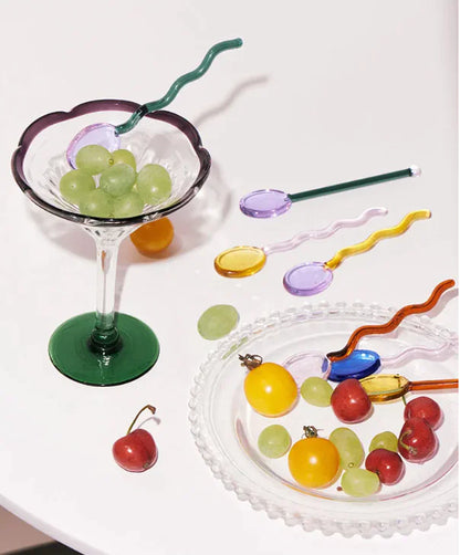 Candy Color Glass Spoon