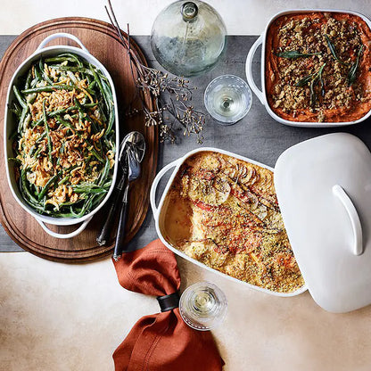 Ceramic Double-Handled Baking Dish and Soup Plate