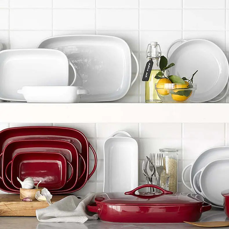 Ceramic Double-Handled Baking Dish and Soup Plate